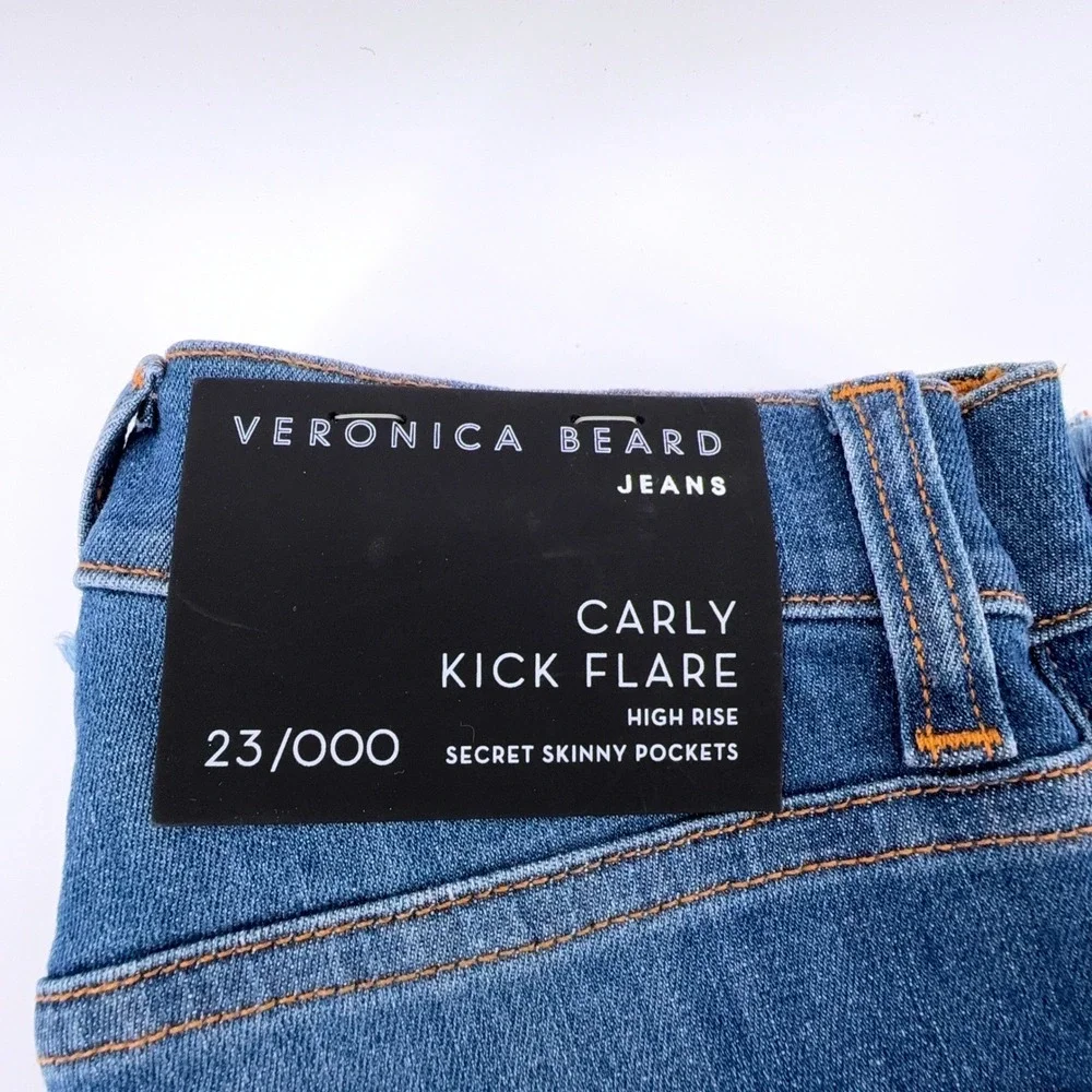 Veronica Beard Carly Skinny Jeans Womens Size 23 Sunrise Blue‎ Frayed Hem NWT